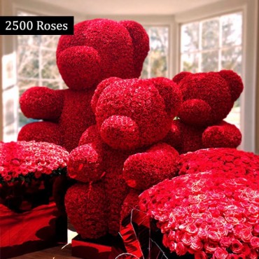 Valentine's Day special  2500 Red Roses in the Shape of Teddy